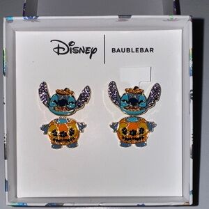 BaubleBar Disney Stitch Halloween Earrings in Blue and Orange